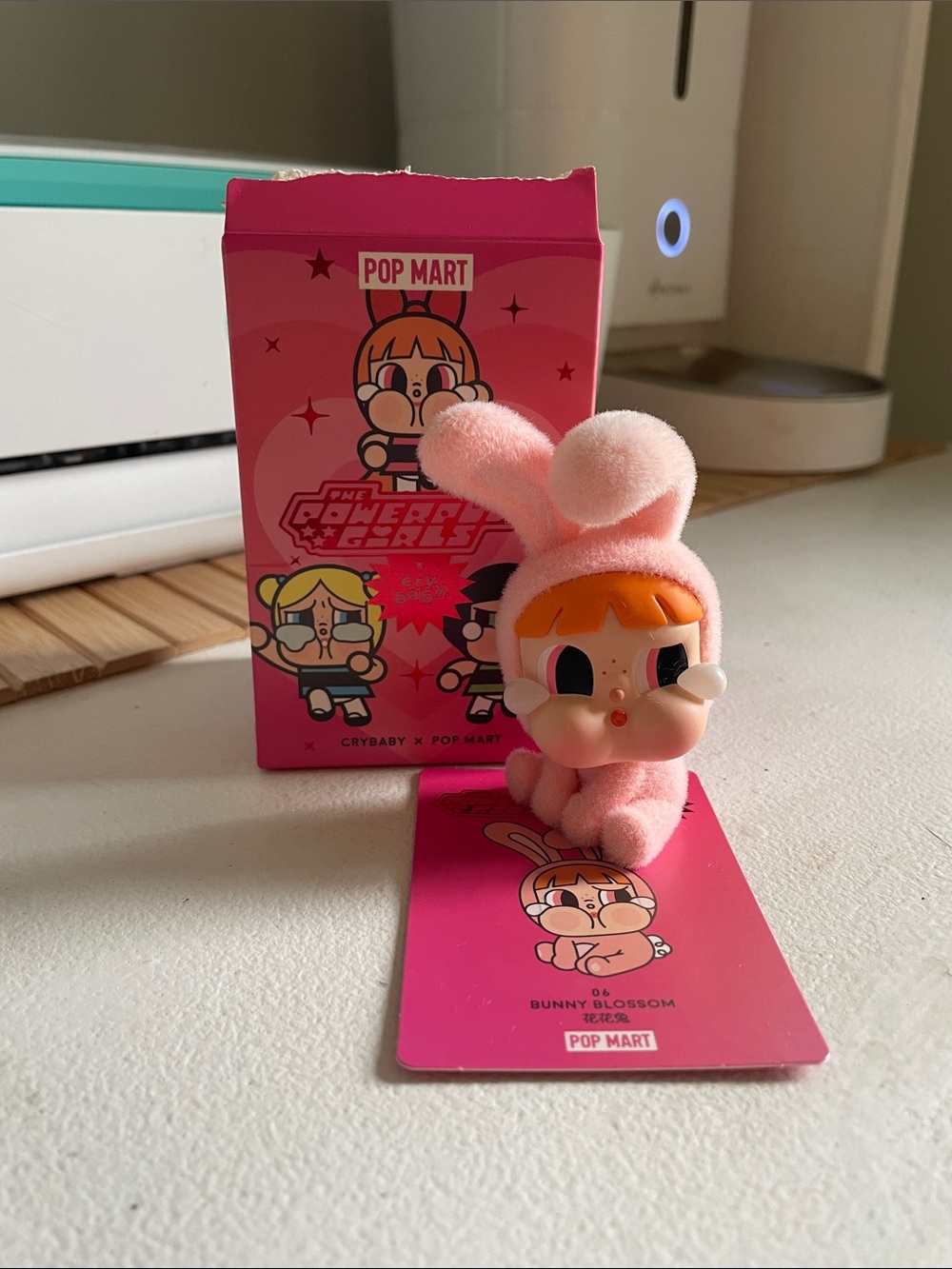 POP MART Crybaby Bunny Blossom Plush Pink Figure